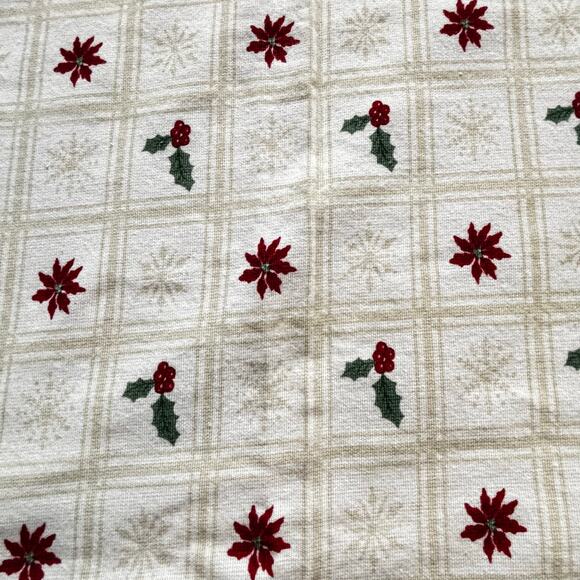 Martha Stewart cotton Christmas tablecloth farmhouse cottage style rectangle - Picture 5 of 8